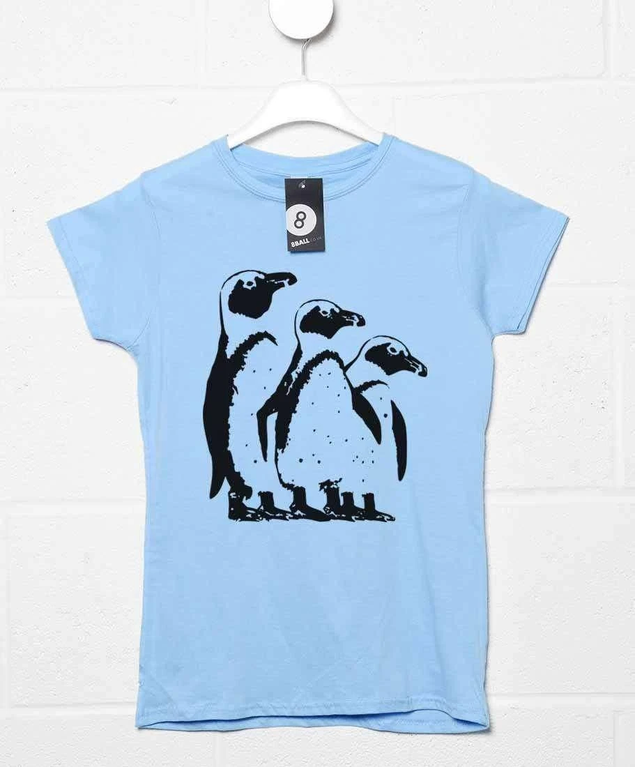 3 Penguins Fitted Womens T-Shirt As Worn By John Mcvie 3 3 Penguins Fitted Womens T-Shirt As Worn By John Mcvie