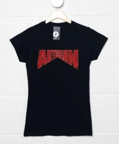 Autobahn Distressed Logo Fitted Womens T-Shirt
