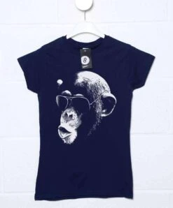 Aviator Chimp Womens T-Shirt -Maria Sales Store Aviator Chimp Womens T Shirt 8Ball 265