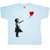 Banksy Girl With Balloon Kids T-Shirt -Maria Sales Store Banksy Girl With Balloon Kids Graphic T Shirt 8Ball 3302