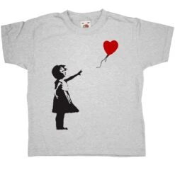 Banksy Girl With Balloon Kids T-Shirt 7 Banksy Girl With Balloon Kids T-Shirt -Maria Sales Store Banksy Girl With Balloon Kids Graphic T Shirt 8Ball 7069