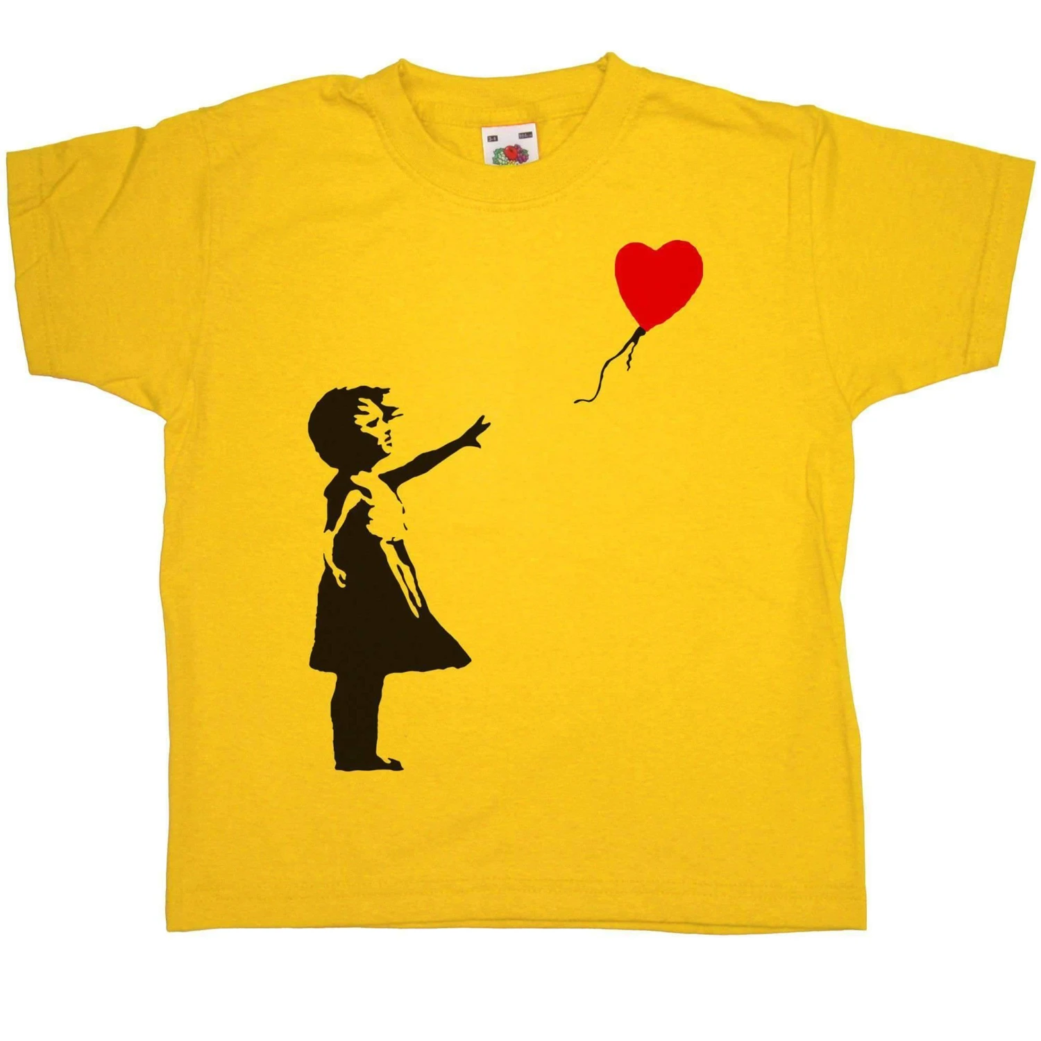 Banksy Girl With Balloon Kids T-Shirt 4 Banksy Girl With Balloon Kids T-Shirt - Image 2