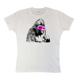 Banksy Gorilla With Mask Womens Style T-Shirt