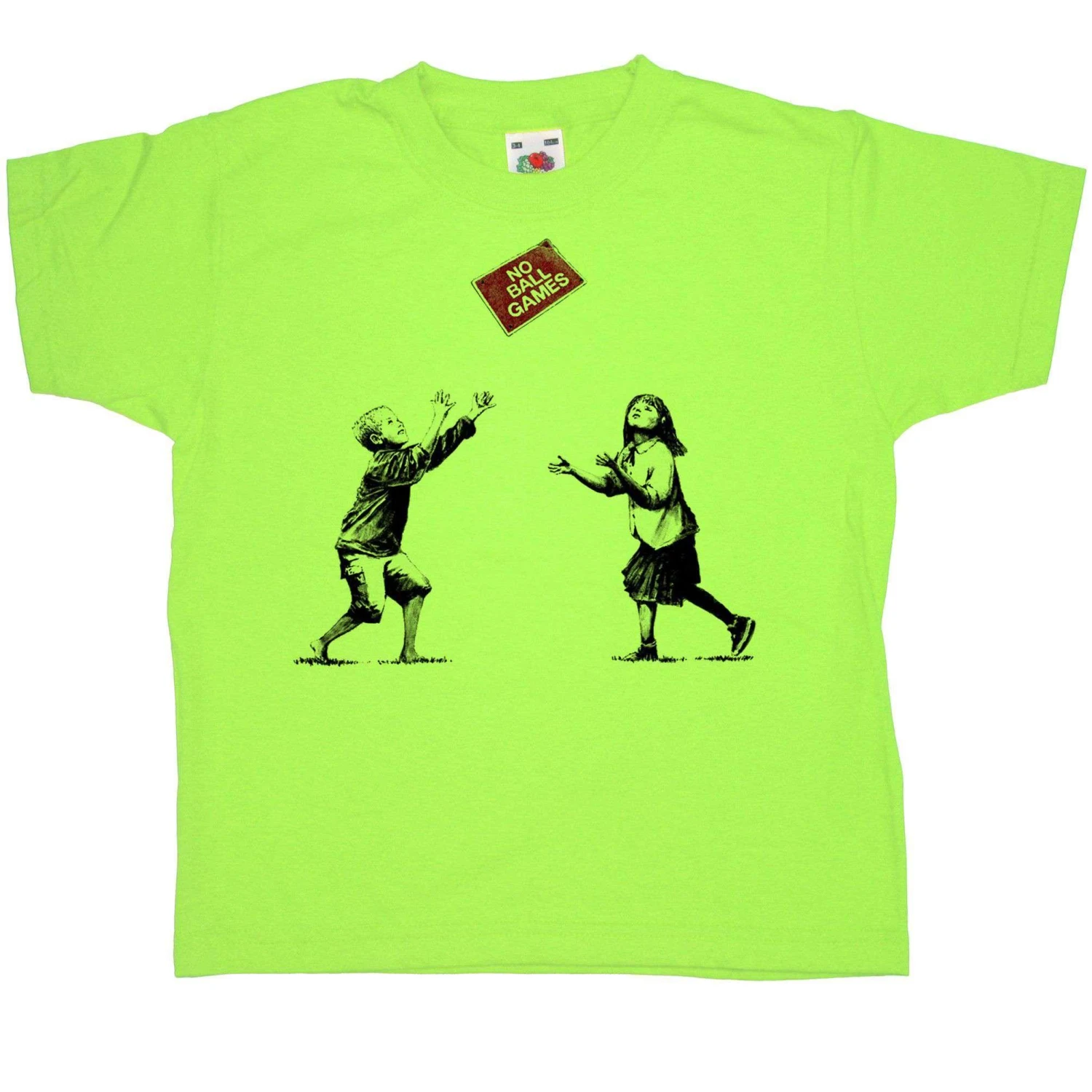 Banksy No Ball Games Kids T-Shirt 4 Banksy No Ball Games Kids T-Shirt - Image 2