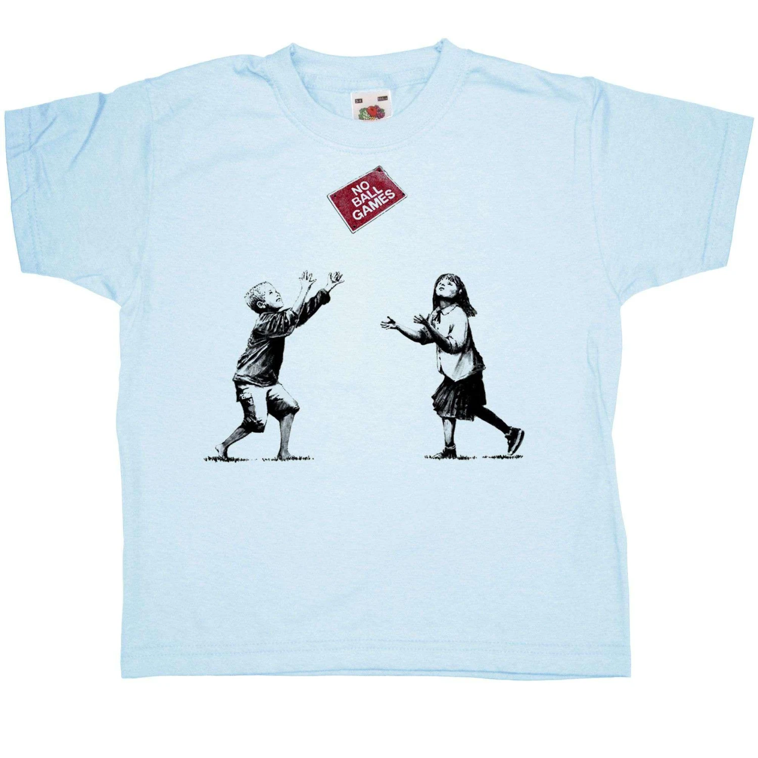 Banksy No Ball Games Kids T-Shirt 5 Banksy No Ball Games Kids T-Shirt - Image 3