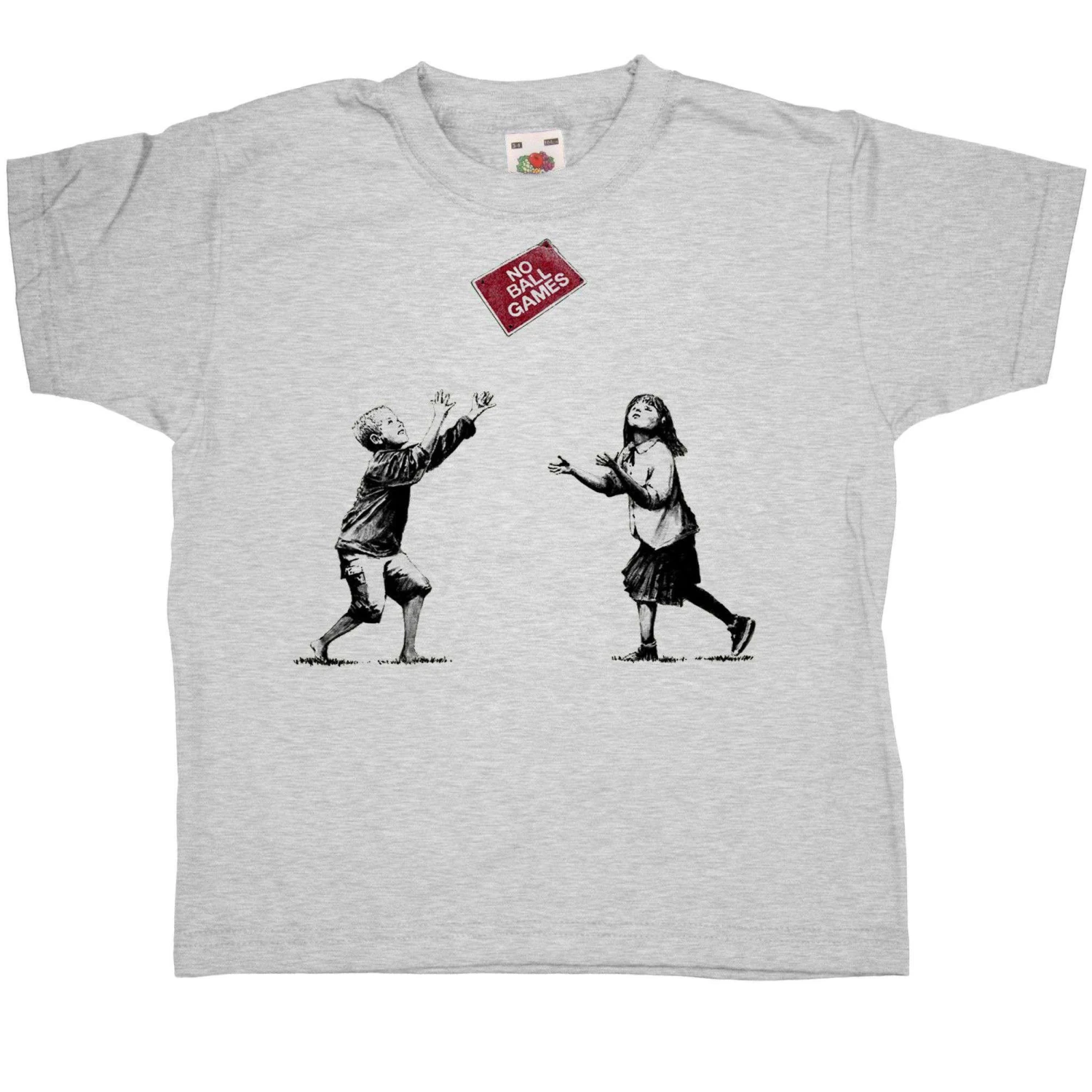 Banksy No Ball Games Kids T-Shirt 3 Banksy No Ball Games Kids T-Shirt