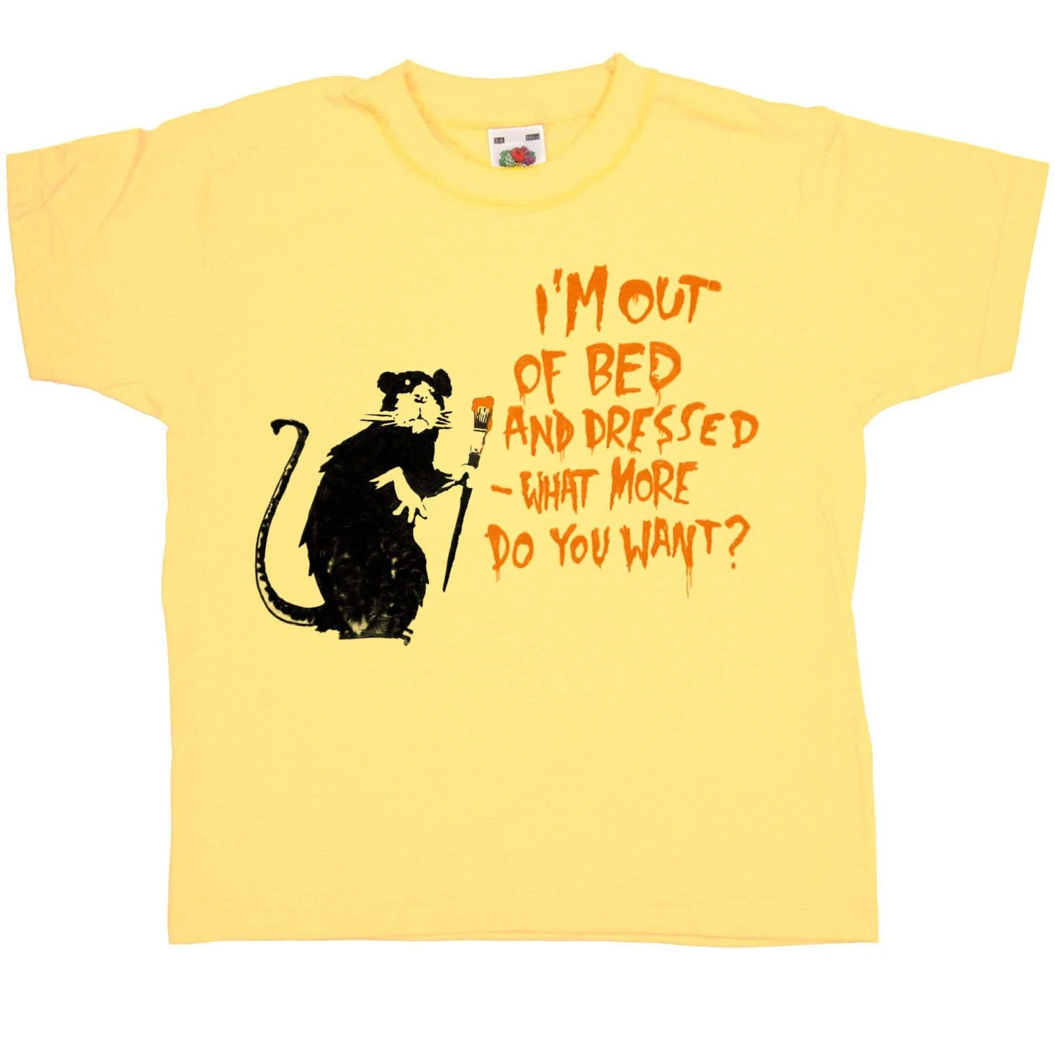Banksy Out Of Bed Rat Kids T-Shirt 4 Banksy Out Of Bed Rat Kids T-Shirt - Image 2