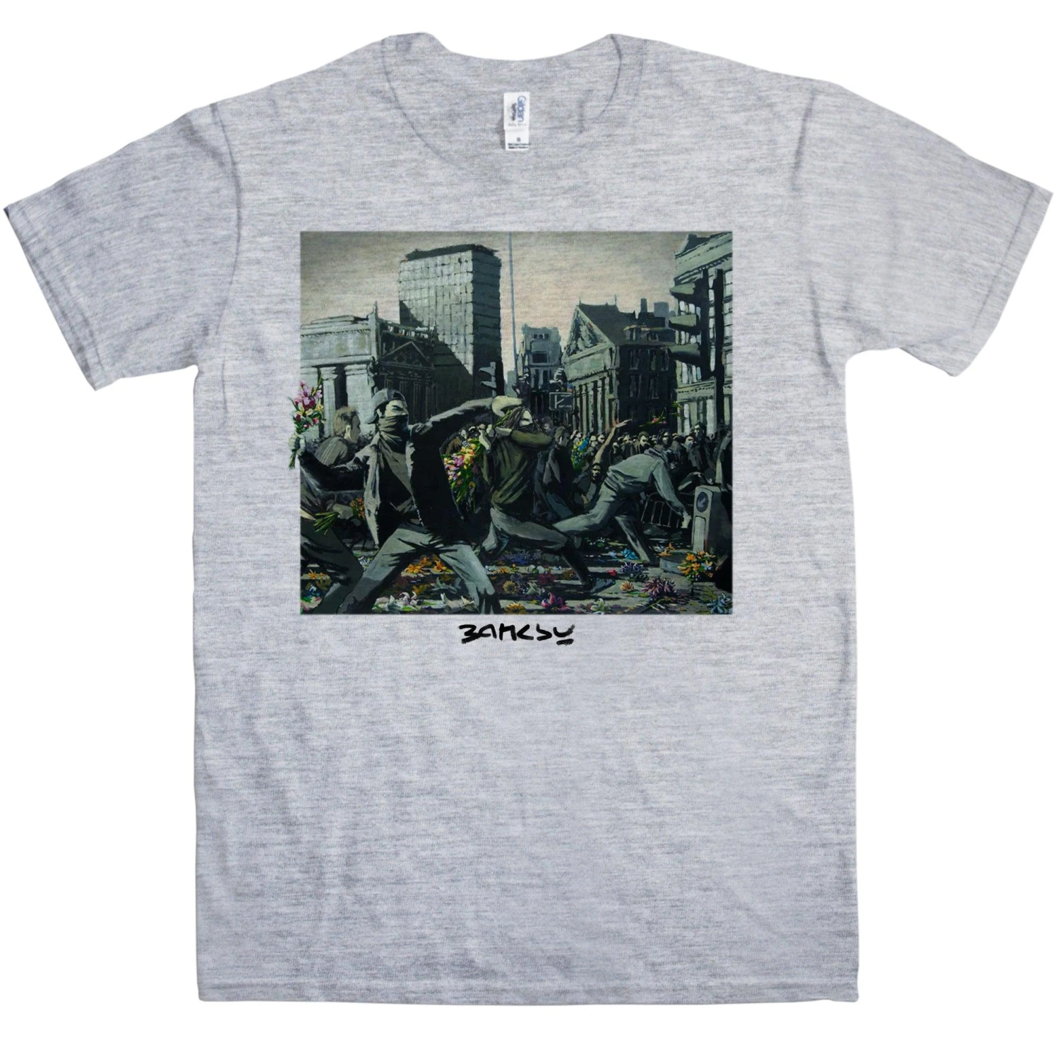 Banksy Riot Painting T-Shirt 5 Banksy Riot Painting T-Shirt - Image 3