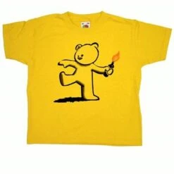 Banksy Teddy Childrens T-Shirt 9 Banksy Teddy Childrens T-Shirt -Maria Sales Store Banksy Teddy Childrens Graphic T Shirt 8Ball 1195