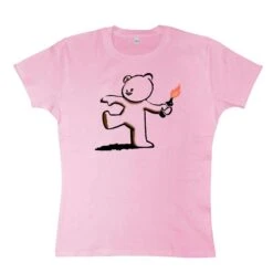 Banksy Teddy Womens T-Shirt