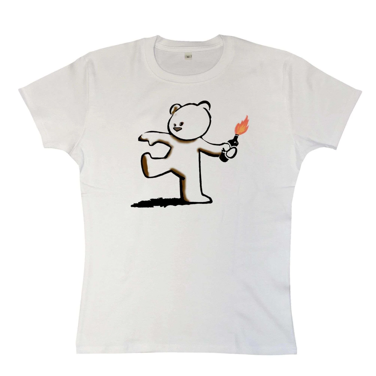 Banksy Teddy Womens T-Shirt 4 Banksy Teddy Womens T-Shirt - Image 2