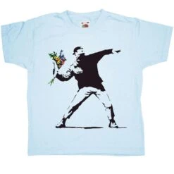Banksy Throwing Flowers Childrens T-Shirt 8 Banksy Throwing Flowers Childrens T-Shirt -Maria Sales Store Banksy Throwing Flowers Childrens T Shirt 8Ball 6015