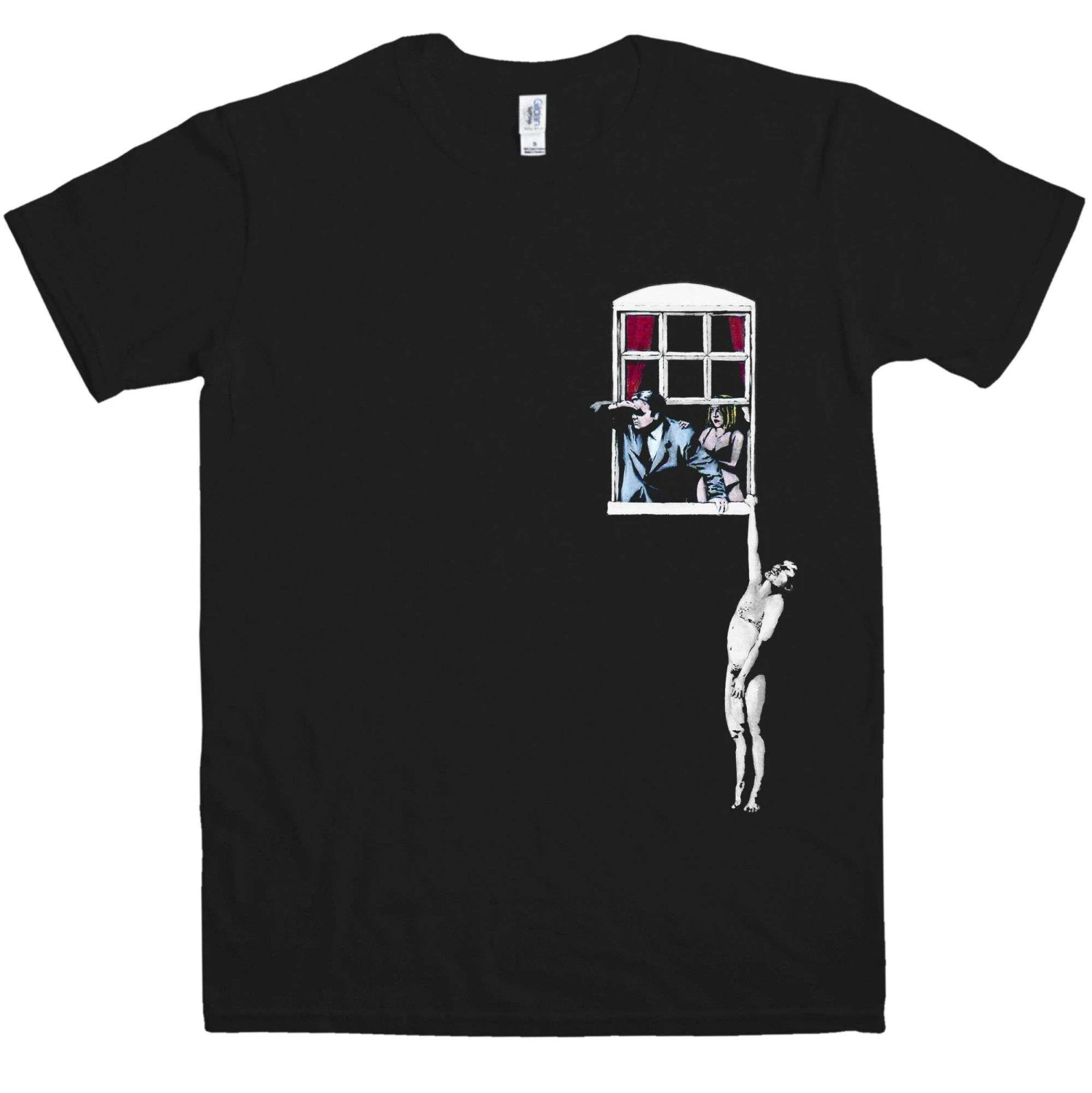 Banksy Window Lovers T-Shirt 4 Banksy Window Lovers T-Shirt - Image 2