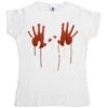 Bloody Handprints On Your Chest T-Shirt For Women 2 Bloody Handprints On Your Chest T-Shirt For Women -Maria Sales Store Bloody Handprints On Your Chest T Shirt for Women 8Ball 4147