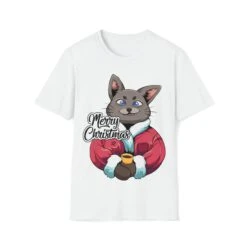 Cat Enjoying Eggnog Merry Christmas Unisex T-Shirt 8 Cat Enjoying Eggnog Merry Christmas Unisex T-Shirt -Maria Sales Store Cat Enjoying Eggnog Merry Christmas Unisex Unisex T Shirt For Men And Women 8Ball 8995