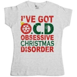 Christmas Ocd Obsessive Christmas Disorder Womens Style T-Shirt -Maria Sales Store Christmas Ocd Obsessive Christmas Disorder Womens Style T Shirt 8Ball 5836