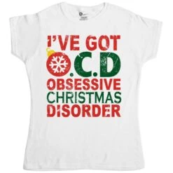 Christmas Ocd Obsessive Christmas Disorder Womens Style T-Shirt -Maria Sales Store Christmas Ocd Obsessive Christmas Disorder Womens Style T Shirt 8Ball 9464