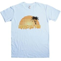 City Sunset Manchester T-Shirt -Maria Sales Store City Sunset Manchester Graphic T Shirt For Men 8Ball 4439