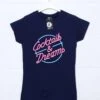 Cocktails And Dreams Logo Fitted Womens T-Shirt -Maria Sales Store Cocktails And Dreams Logo Fitted Womens T Shirt 8Ball 830