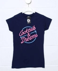 Cocktails And Dreams Logo Fitted Womens T-Shirt