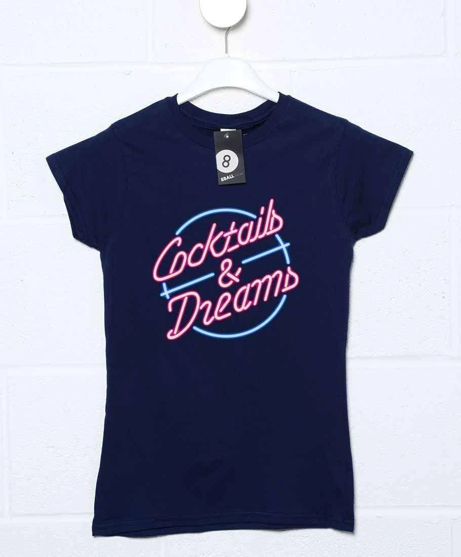 Cocktails And Dreams Logo Fitted Womens T-Shirt 3 Cocktails And Dreams Logo Fitted Womens T-Shirt