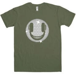 Disco Smiley T-Shirt -Maria Sales Store Disco Smiley Mens Graphic T Shirt 8Ball 1551