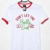 Don't Let The Bells End Christmas Slogan Ringer T-Shirt -Maria Sales Store Don t Let the Bells End Christmas Slogan Ringer Graphic T Shirt For Men 8Ball 2246
