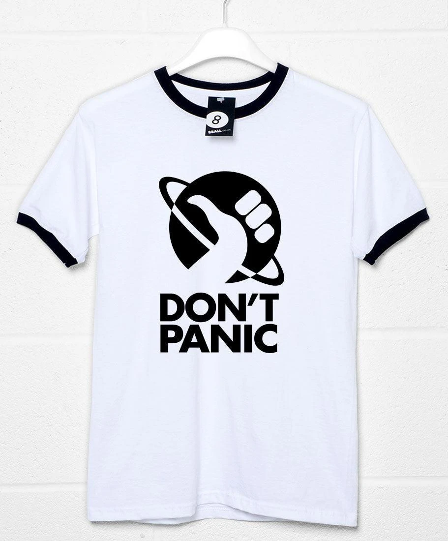 Don't Panic Hitcher Ringer T-Shirt 3 Don't Panic Hitcher Ringer T-Shirt