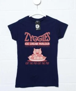 Eat The Pig At Zyggies Ice Cream Parlour Womens Style T-Shirt