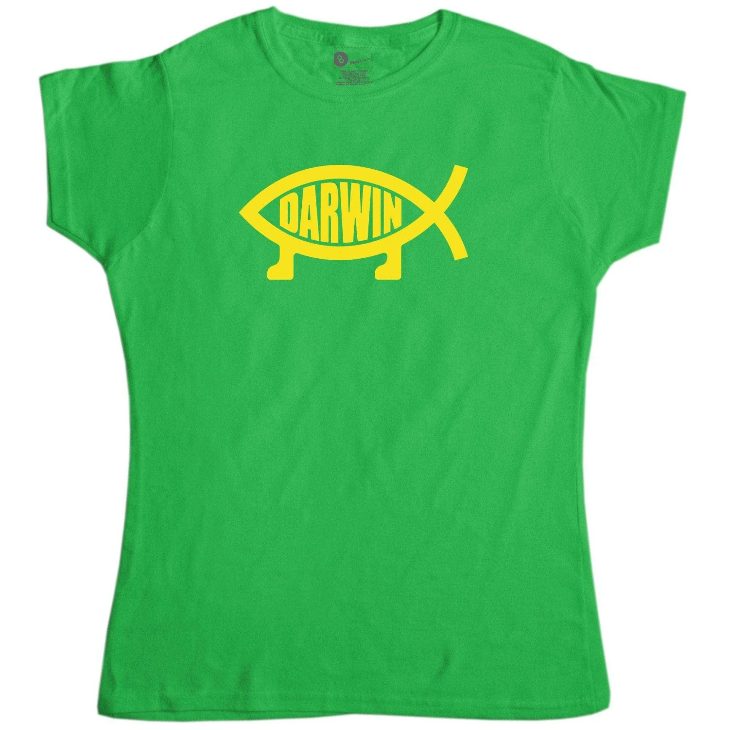 Evolution Darwin Fish Fitted Womens T-Shirt 3 Evolution Darwin Fish Fitted Womens T-Shirt