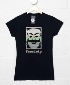F Society Logo Womens Fitted T-Shirt