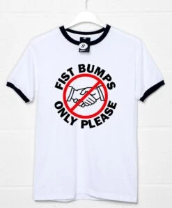Fist Bumps Only Please T-Shirt -Maria Sales Store Fist Bumps Only Please Mens Graphic T Shirt 8Ball 305