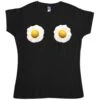 Fried Eggs Fitted Womens T-Shirt -Maria Sales Store Fried Eggs Fitted Womens T Shirt 8Ball 7201