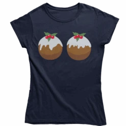 Fun Christmas Puddings T-Shirt For Women