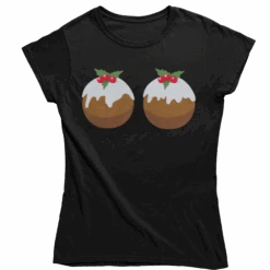 Fun Christmas Puddings T-Shirt For Women 11 Fun Christmas Puddings T-Shirt For Women -Maria Sales Store Fun Christmas Puddings T Shirt for Women 8Ball 3241