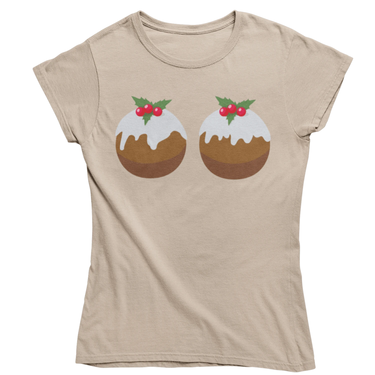 Fun Christmas Puddings T-Shirt For Women 8 Fun Christmas Puddings T-Shirt For Women - Image 6
