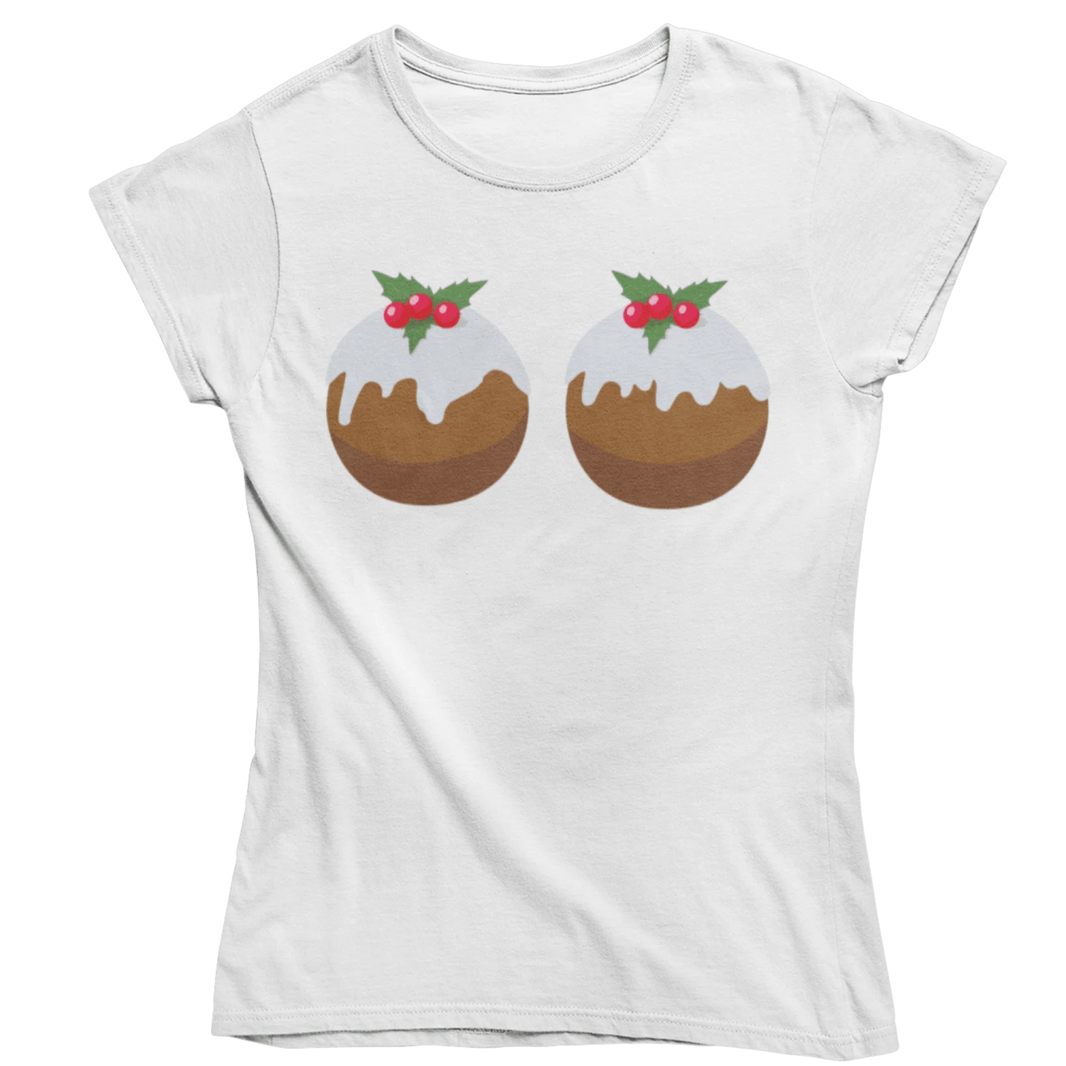 Fun Christmas Puddings T-Shirt For Women 9 Fun Christmas Puddings T-Shirt For Women - Image 7