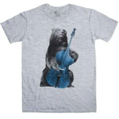 Funny Men's Double Bass Bear T-Shirt