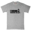 I Drink Therefore I Am T-Shirt -Maria Sales Store I Drink Therefore I Am Graphic T Shirt For Men 8Ball 4325