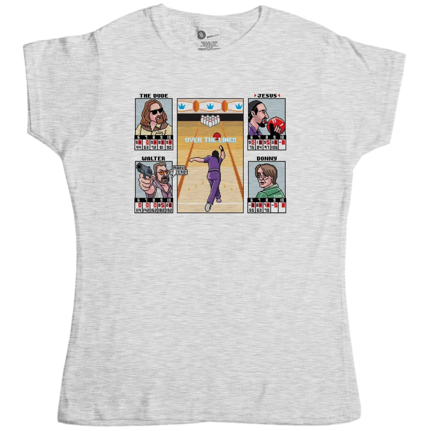 Lebowski Bowling Game Womens Style T-Shirt 3 Lebowski Bowling Game Womens Style T-Shirt