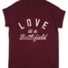 Love Is A Battlefield Lyric Quote T-Shirt -Maria Sales Store Love is a Battlefield Lyric Quote Mens Graphic T Shirt 8Ball 4955