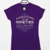 Manufactured In The Nineties Womens Fitted T-Shirt 1 Manufactured In The Nineties Womens Fitted T-Shirt -Maria Sales Store Manufactured In The Nineties Womens Fitted T Shirt 8Ball 7397