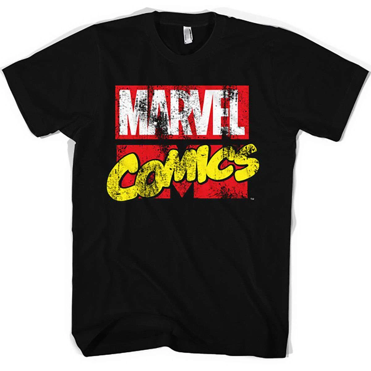 Marvel Comics Classic Distressed Marvel Logo T-Shirt 3 Marvel Comics Classic Distressed Marvel Logo T-Shirt