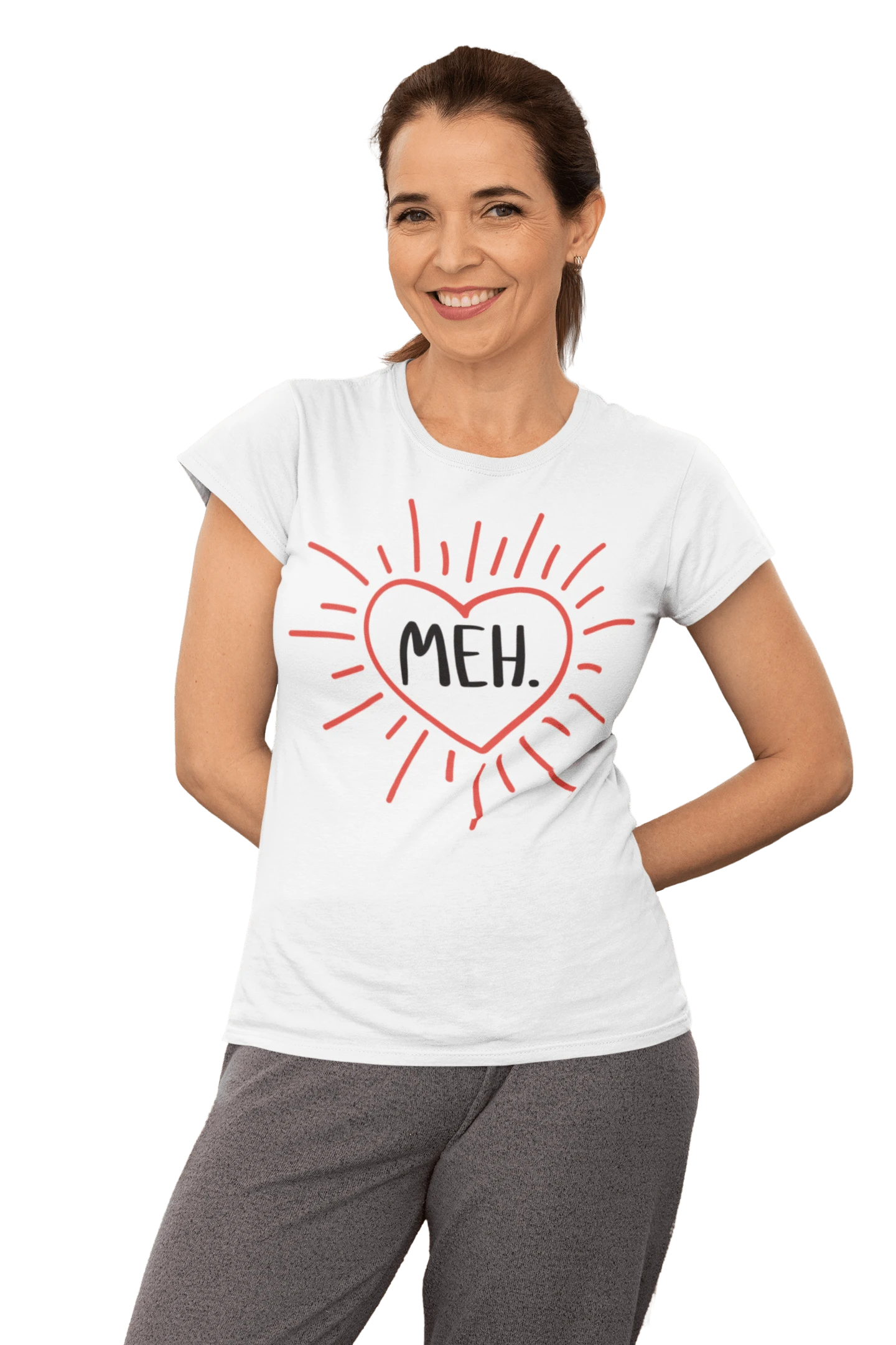 Meh Valentines Exploding Heart Fitted Womens T-Shirt 4 Meh Valentines Exploding Heart Fitted Womens T-Shirt - Image 2
