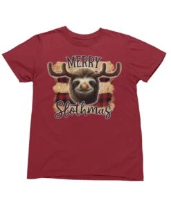 Merry Slothmas Christmas T-Shirt 6 Merry Slothmas Christmas T-Shirt -Maria Sales Store Merry Slothmas Christmas Unisex Mens T Shirt 8Ball 6943
