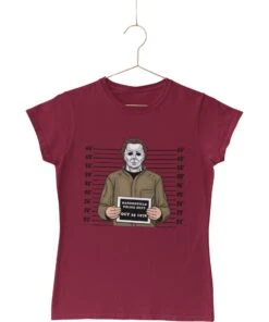 Michael Myers Mugshot Horror Film Tribute Womens Style T-Shirt