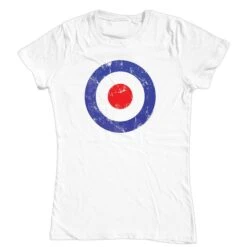 Mod Target Circle Fitted Womens T-Shirt