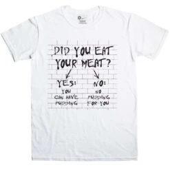 No Meat No Pudding T-Shirt Inspired By Pink Floyd