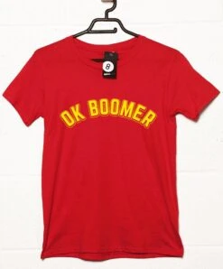 OK Boomer Curved Print T-Shirt 8 OK Boomer Curved Print T-Shirt -Maria Sales Store OK Boomer Curved Print Graphic T Shirt For Men 8Ball 439
