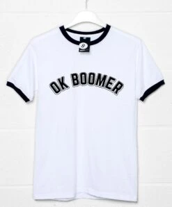 OK Boomer Curved Print T-Shirt 9 OK Boomer Curved Print T-Shirt -Maria Sales Store OK Boomer Curved Print Graphic T Shirt For Men 8Ball 5481